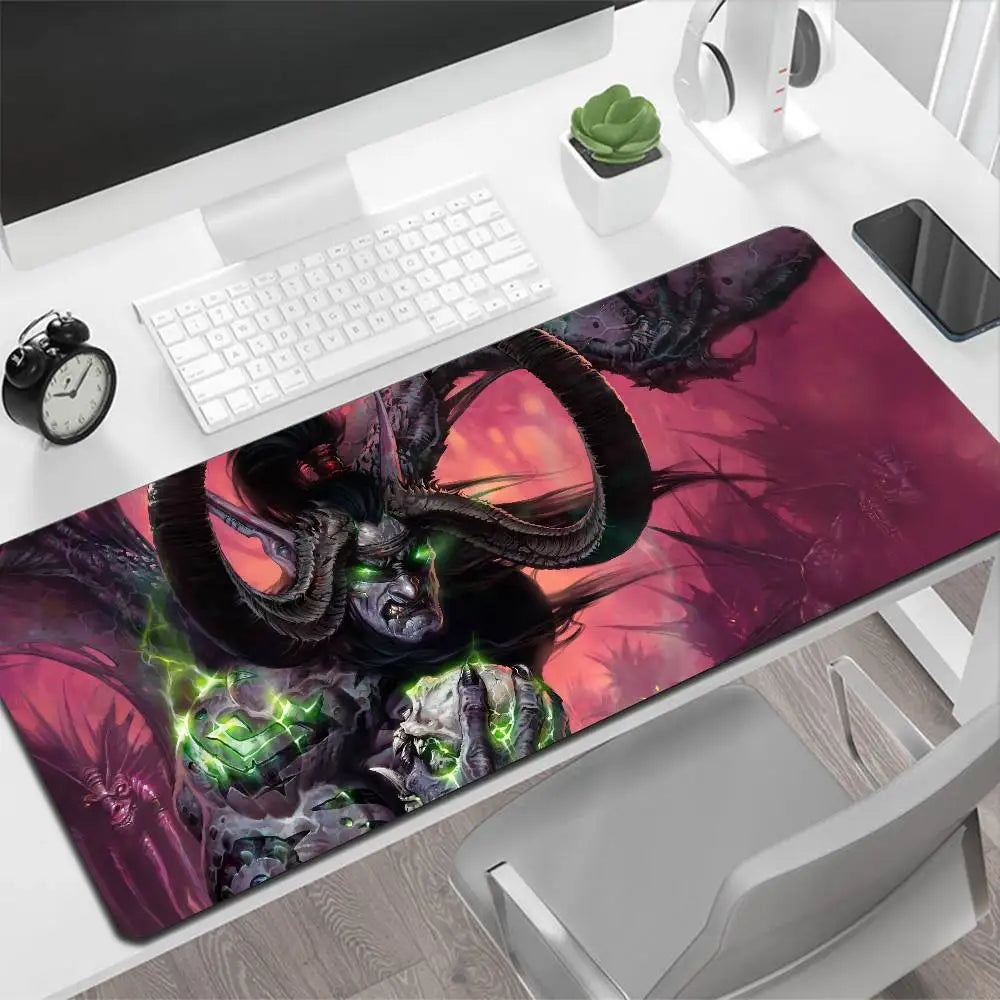 World of Warcraft Illidan stor musmatta, gamingmusmatta, PC-gamer, datormusmatta, stor musmatta XXL, matta, tangentbordsunderlägg