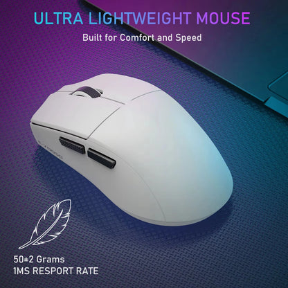 E-YOOSO Portable Ultra Lightweight Mouse Wired Mouse Tri-Mode 2.4G /BT/USB-C Rechargeable Computer Mouse for Laptop/PC/Mac