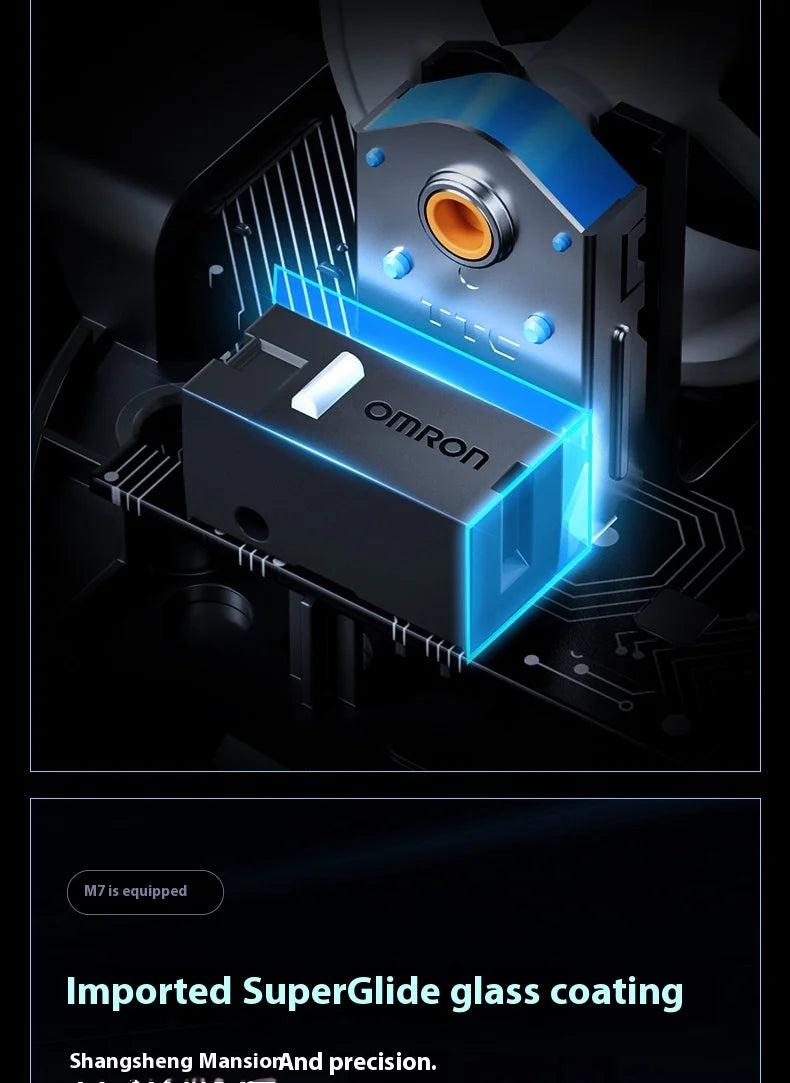 MCHOSE M7 Ultra ergonomska gaming miška PAW3950 Super Sensor TOPSPEED 8000Hz frekvenca poročanja, lahka zasnova, Realtek Master Mice