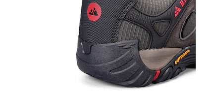 HIKEUP Hiking Shoes Men's Winter Climbing Trekking Sneakers for Men Leather Breathable Outdoor Anti-Skid Sports Work Shoes
