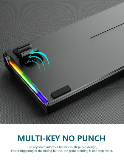 K620 Mini Gaming Mechanical Keyboard 61 Keys RGB Hotswap Type-C Wired Gaming Keyboard PBT Keycaps 60% Ergonomics Keyboards