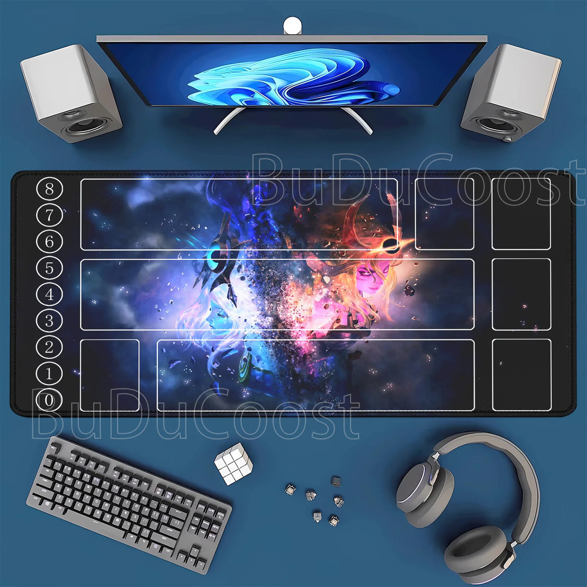 HD-tulostettu leikkimatto League of Mouse Pad Legends Riftbound -sarja TCG LOL-kortti 600x350 mm toimisto Ommellut reunat Lautapeli Pöytämatto