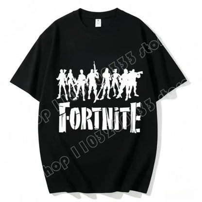 „Fortnite“ apvalios iškirptės marškinėliai, unisex suaugusiesiems, žaidimo šokių stiliaus, nauji, iš grynos medvilnės, trumpomis rankovėmis, puikiai tinka kasdienai ir atostogoms