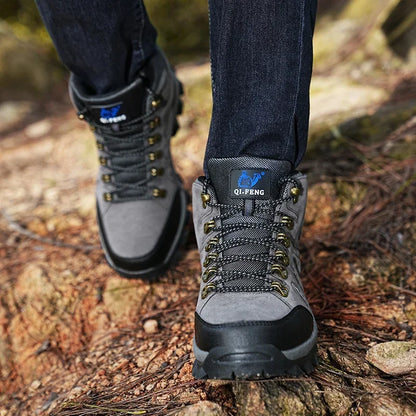 ΠΑΠΟΥΤΣΙΑ PLUS SIZE Unisex High-Top Adventure Sneakers Ανθεκτικά με καλή πρόσφυση, αντιολισθητικά, με κορδόνια, άνετα, ιδανικά για πεζοπορία στην ύπαιθρο, ανδρικά υποδήματα