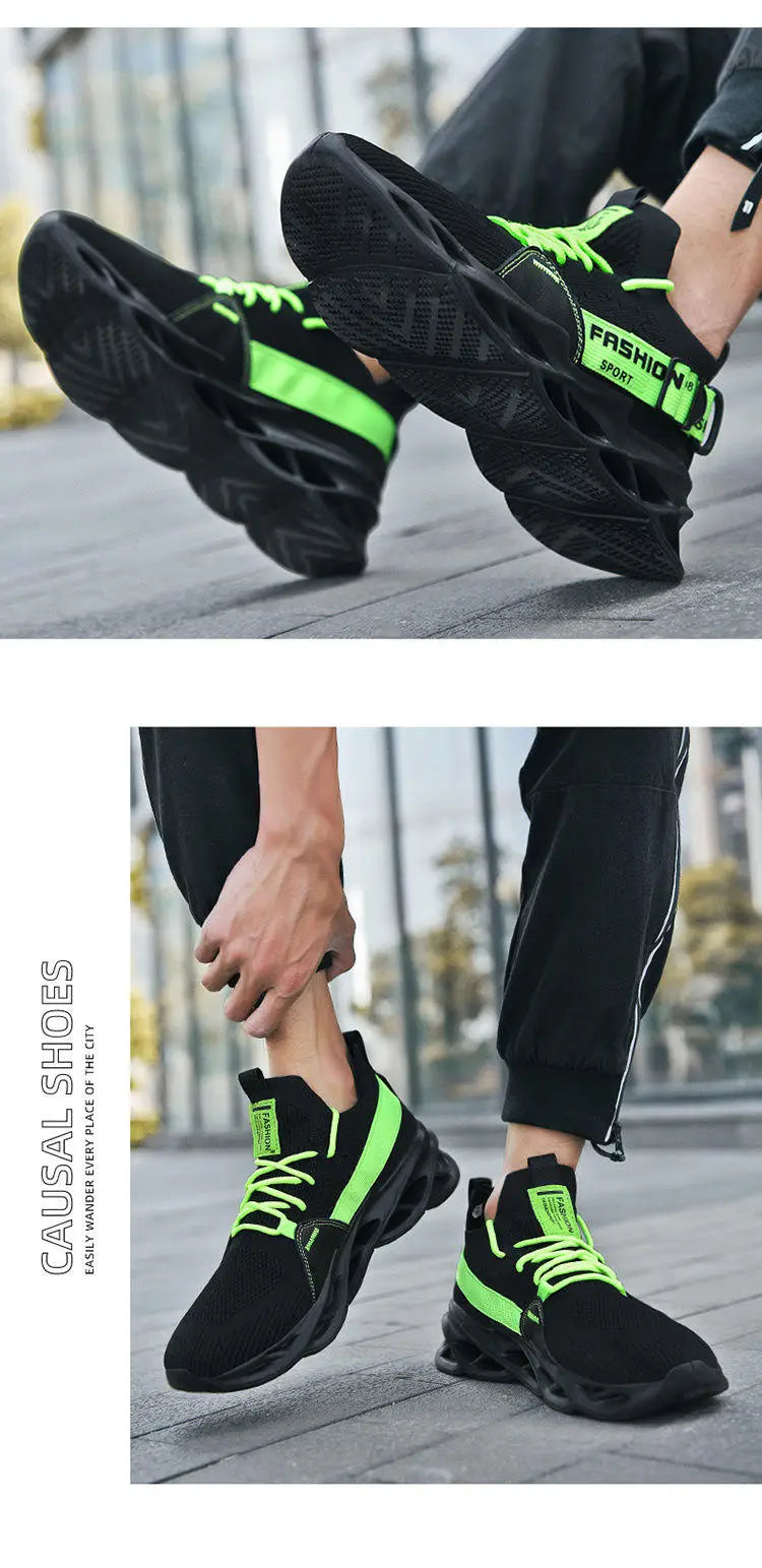 Hot Sale Fashion Purple Casual Sneakers Women Men Blade Running Shoes Big Size 48 Light Breathable Sports Shoes Men Mesh Sneaker