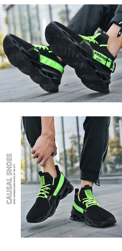 Hot Sale Fashion Purple Casual Sneakers Women Men Blade Running Shoes Big Size 48 Light Breathable Sports Shoes Men Mesh Sneaker
