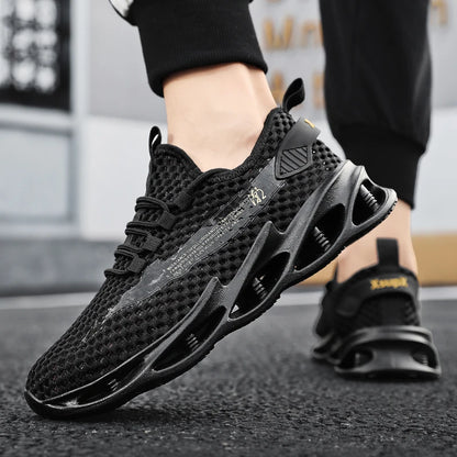 Sommer-sneakers til mænd i mesh, åndbare løbe- og tennissko til udendørs sport, Tenis Masculino, hvide casual vandresko, størrelse