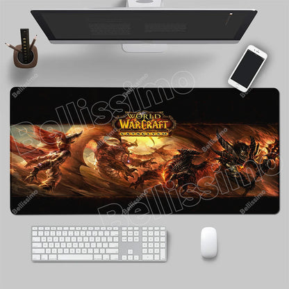 World Of Warcraft 90x40 stor spelmusmatta för spelbord, spelunderlägg för CS:GO, naturgummimatta, Grande Gamer XXL, datormusmatta