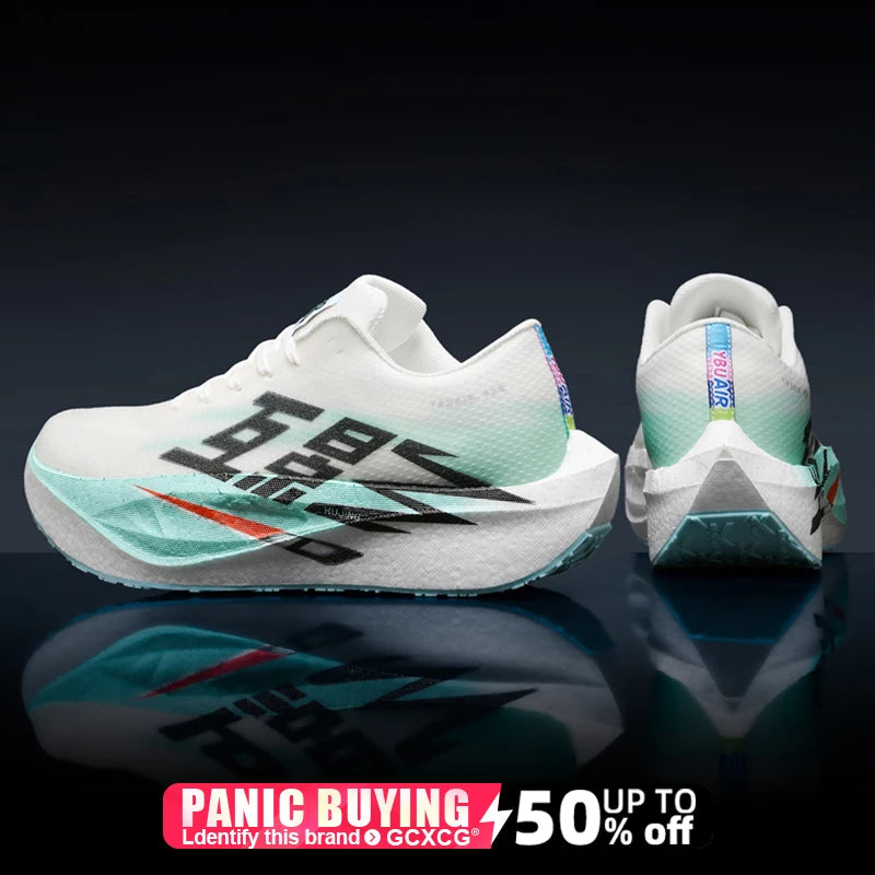 Men Sports Carbon Board Speciality Breathable Lightweight Women's Comfortable Athletic Nonskid Sneakers﻿ Marathon Running Shoe