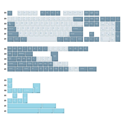 KBDiy GMK MarrsGreen Tastenkappen Retro PBT ISO Double-Shot Cherry-Profil Tastenkappen für MX-Switches Mechanische Gaming-Tastatur-Tastenkappen