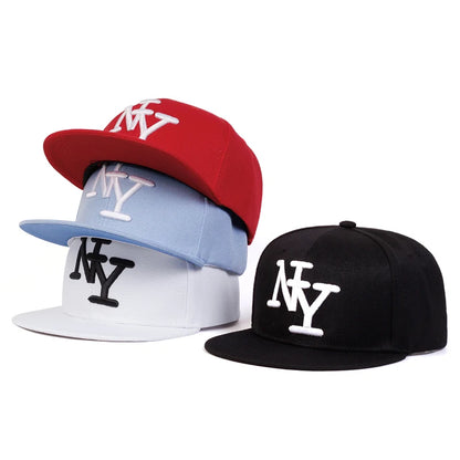 Unisex betűhímzéses hip-hop sapkák tavasz-ősz szabadtéri állítható alkalmi baseball sapkák napvédő sapka