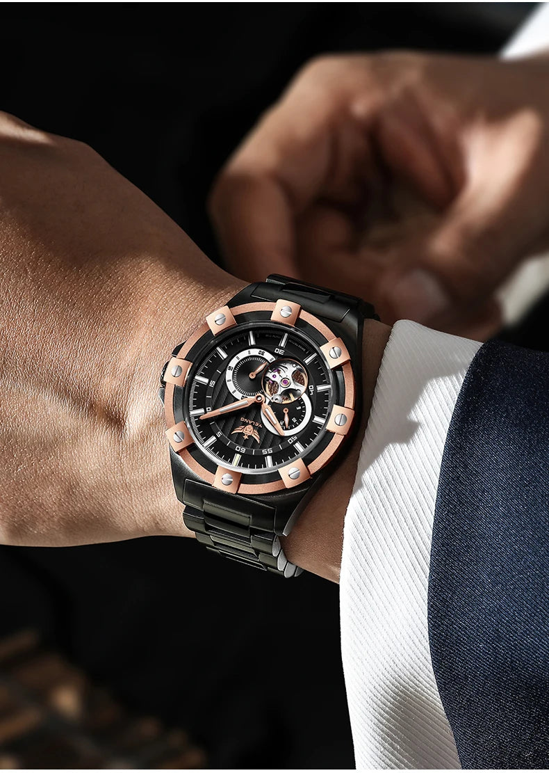 Yelang V1024 Men's Brand Watches 44mm Japan Miyota 82S7 Automatic Mechanical Movement Luminous Men's 100m Waterproof Business Watch