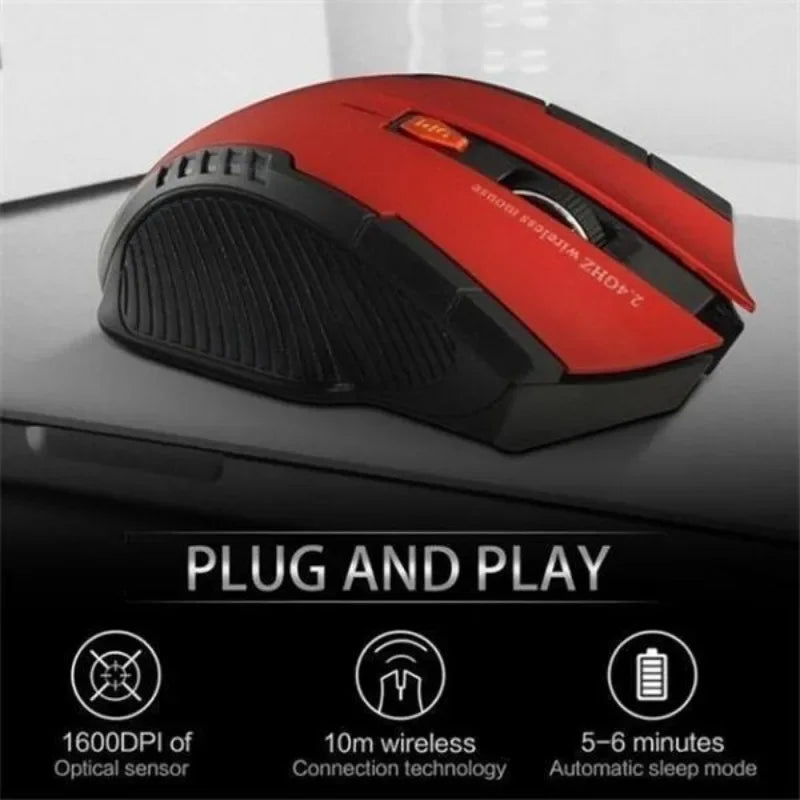 Mini Portable Mouse 2.4GHz Wireless Optical Game Mouse for PC Laptop Computer USB Receiver