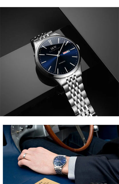 Carnival High-end Series I&W Brand Automatické mechanické hodinky Pánske vodotesné hodinky Oceľ 316L Safír Pánske hodinky na biznis