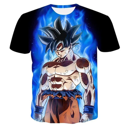 Trička s potiskem Goku z anime Dragon Ball, trička s kreslenými motivy, letní prodyšná trička a pohodlná trička, pánské oblečení, svrchní oblečení