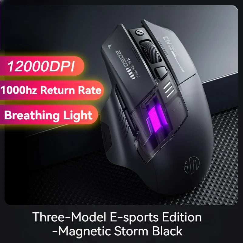 Inphic A9 Explorer V2 Three-mode Gaming Mouse Indicator DPI Adjustable Macro-driver Ergonomics 12000DPI 1000Hz rate of return