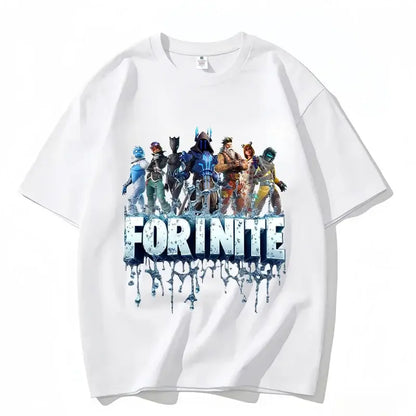 „Fortnite“ apvalios iškirptės marškinėliai, unisex suaugusiesiems, žaidimo šokių stiliaus, nauji, iš grynos medvilnės, trumpomis rankovėmis, puikiai tinka kasdienai ir atostogoms