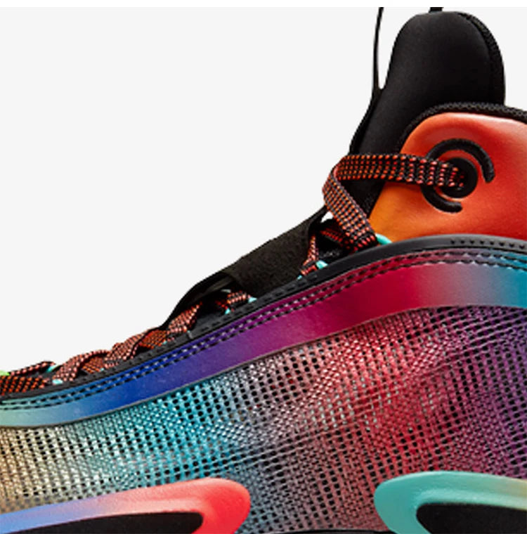 Nike Authentic Jordan Unisex Rainbow Mid-Top Durable Basketball Shoes DN4200-064