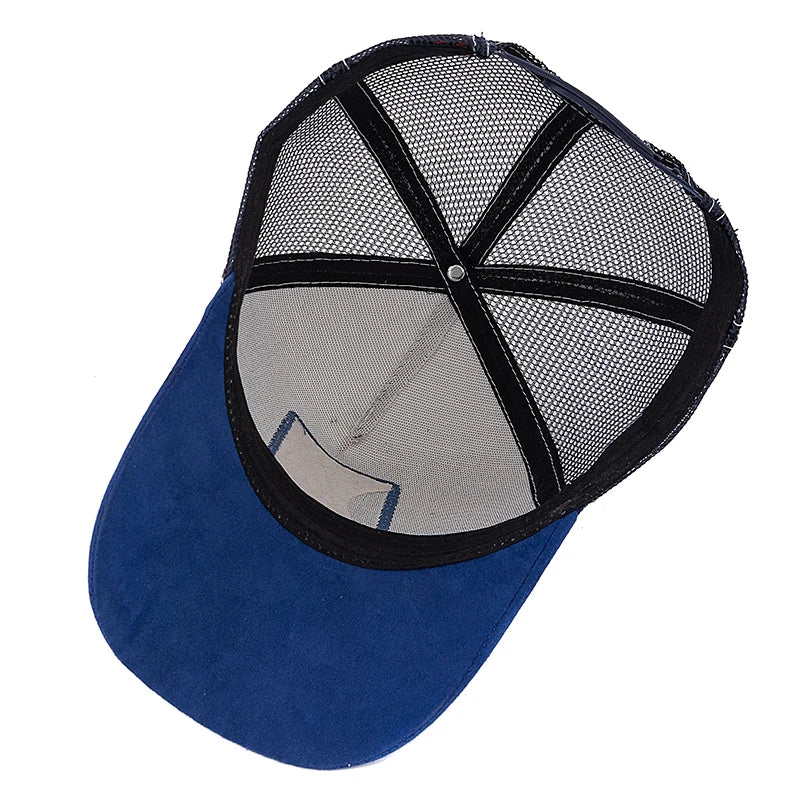 Czapka typu trucker unisex z naszywką w wzór Grizzlies, zamszowa czapka przeciwsłoneczna, letnia czapka baseballowa z motywem zwierzęcym dla mężczyzn i kobiet