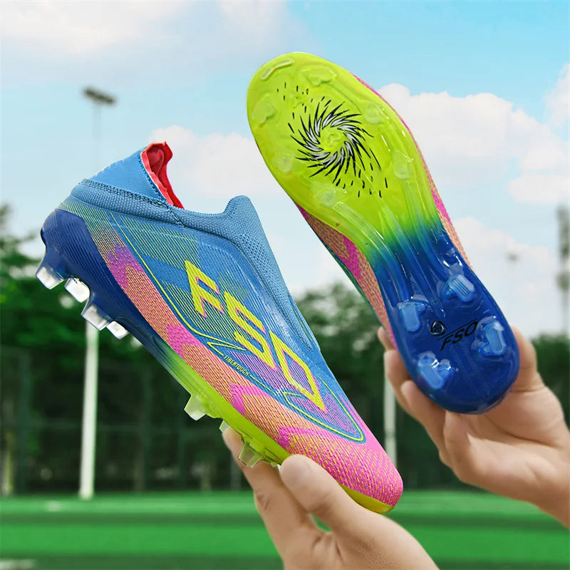 New Men's Soccer Shoes Match Indoor Hot-Selling Outdoor Football Boots Grass Cleats High-Top Futsal Sneakers Non-Slip High-Quality