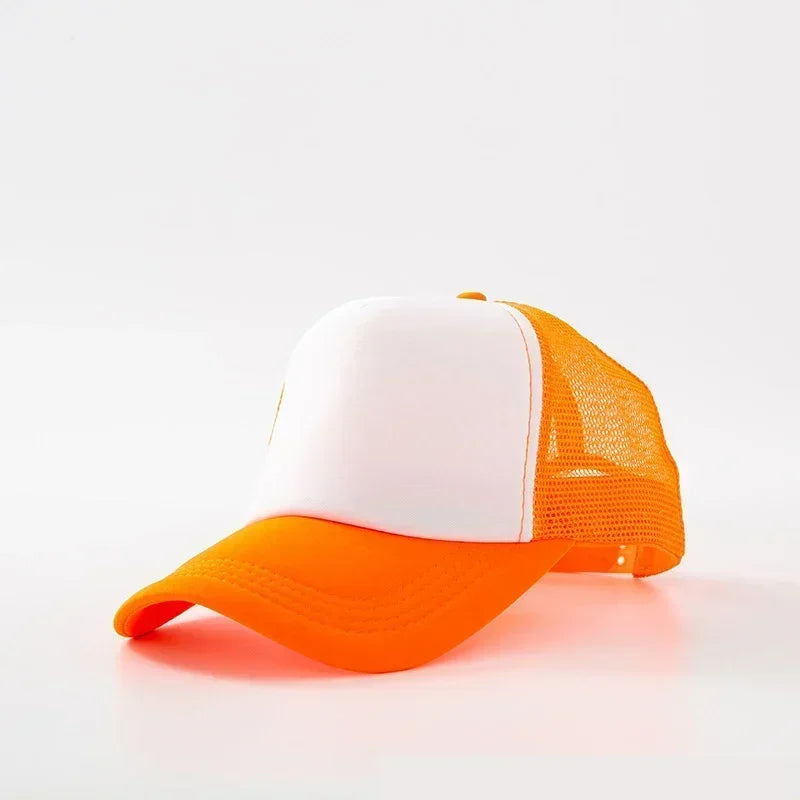 Custom Hat with Logo Printing Polyester Mesh Trucker Hat Adjustable Dad DIY Logo Baseball Cap for Men Women
