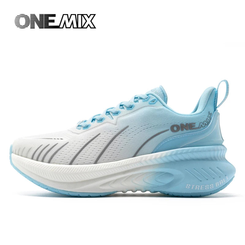 ONEMIX Νέα Παπούτσια Τρεξίματος με Αντικραδασμική Προστασία για Άνδρες, Κατάλληλα για Βαρείς Δρομείς, Δέσιμο με Κορδόνια, Αθλητικά Γυναικεία, Αντιολισθητικά Outdoor Sneakers για Άνδρες