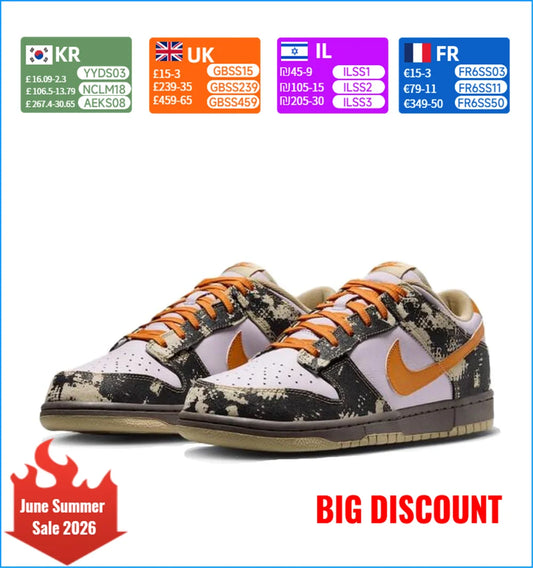„Nike Dunk Low“ – universalūs, plonos pado, neslystantys ir patvarūs žemi riedlentininkų bateliai, unisex stiliaus, balti/juodi/oranžiniai, IB2260-500