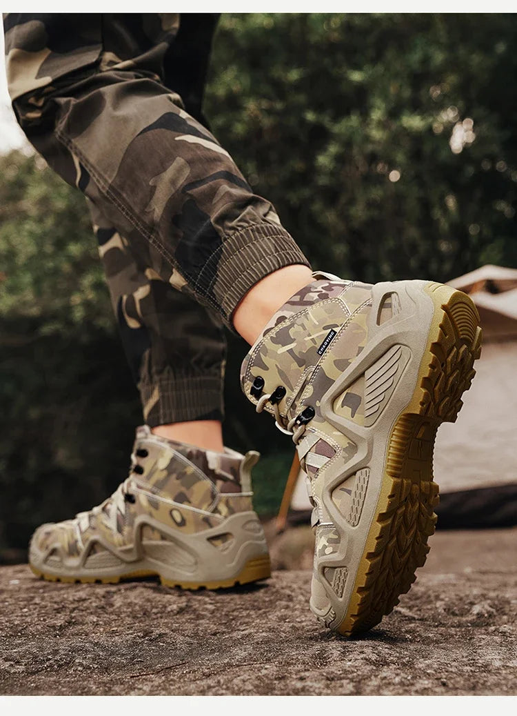 Antislip en slijtvaste wandelschoenen, comfortabele werklaarzen voor de woestijn, herfst- en winterplatformschoenen en enkellaarzen, herensneeuwlaarzen