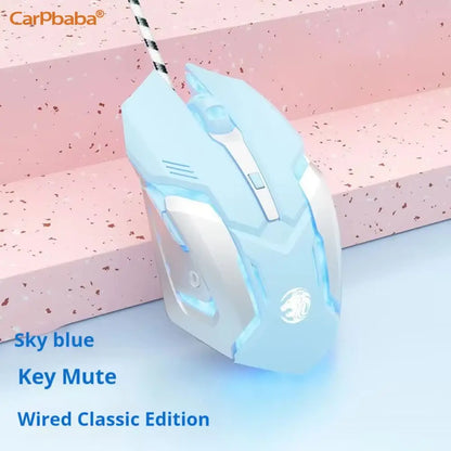 Carpbaba G3 Wired Gaming Mouse Silent Click Pink Mechanical Gaming Mouse for PC, Laptop, MacBook, Office & Esports