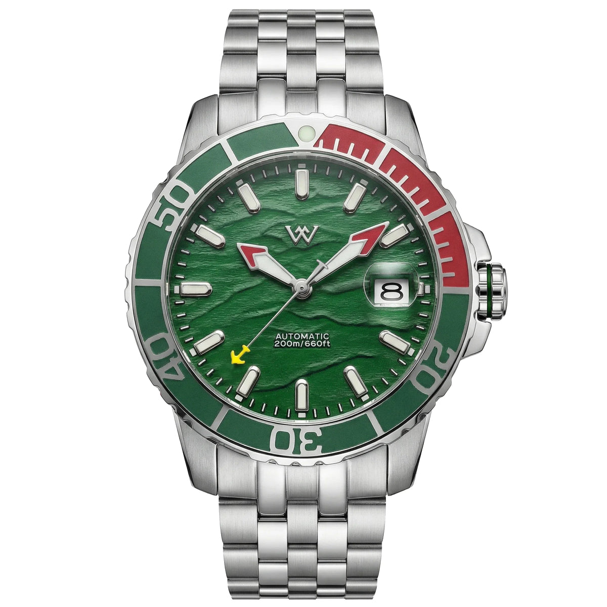 Zegarek WM – automatyczny zegarek mechaniczny NH35 z powłoką antyrefleksyjną, wodoodporny do 200, z szafirowym szkłem – Welly Merck Watch WM206