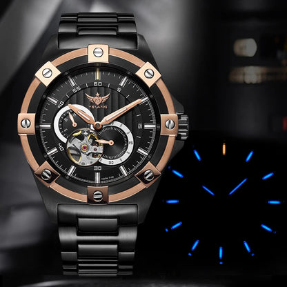 Yelang V1024 Men's Brand Watches 44mm Japan Miyota 82S7 Automatic Mechanical Movement Luminous Men's 100m Waterproof Business Watch