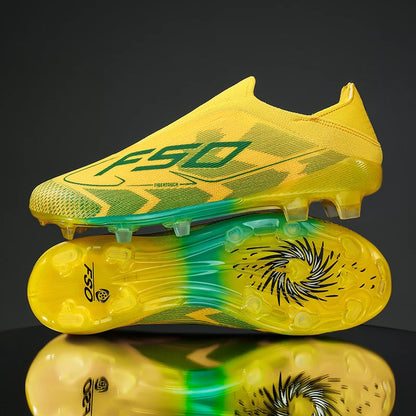 Nouvelles chaussures de football pour hommes, crampons pour terrain en herbe, de haute qualité, antidérapantes, légères, mi-hautes, pour les matchs en extérieur, chaussures de sport, très vendues pour l'entraînement.