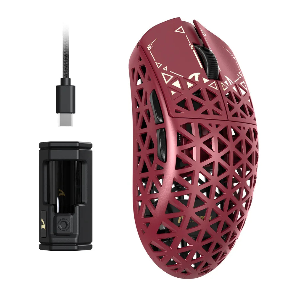 ATTACK SHARK R5 Ultra Carbon Fiber Wireless 8K Gaming Mouse 39g SUPERLIGHT, PixArt PAW3950MAX Gaming Sensor, 8000Hz Wireless Poll