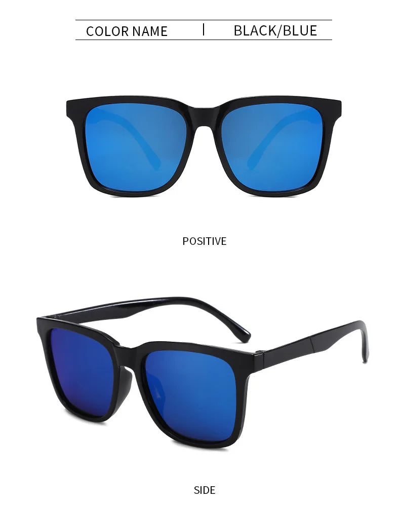 Korean Style Sunglasses Men Women Outdoor Square Sunglasses Driving Mercury Sunscreen Glasses Lens UV400