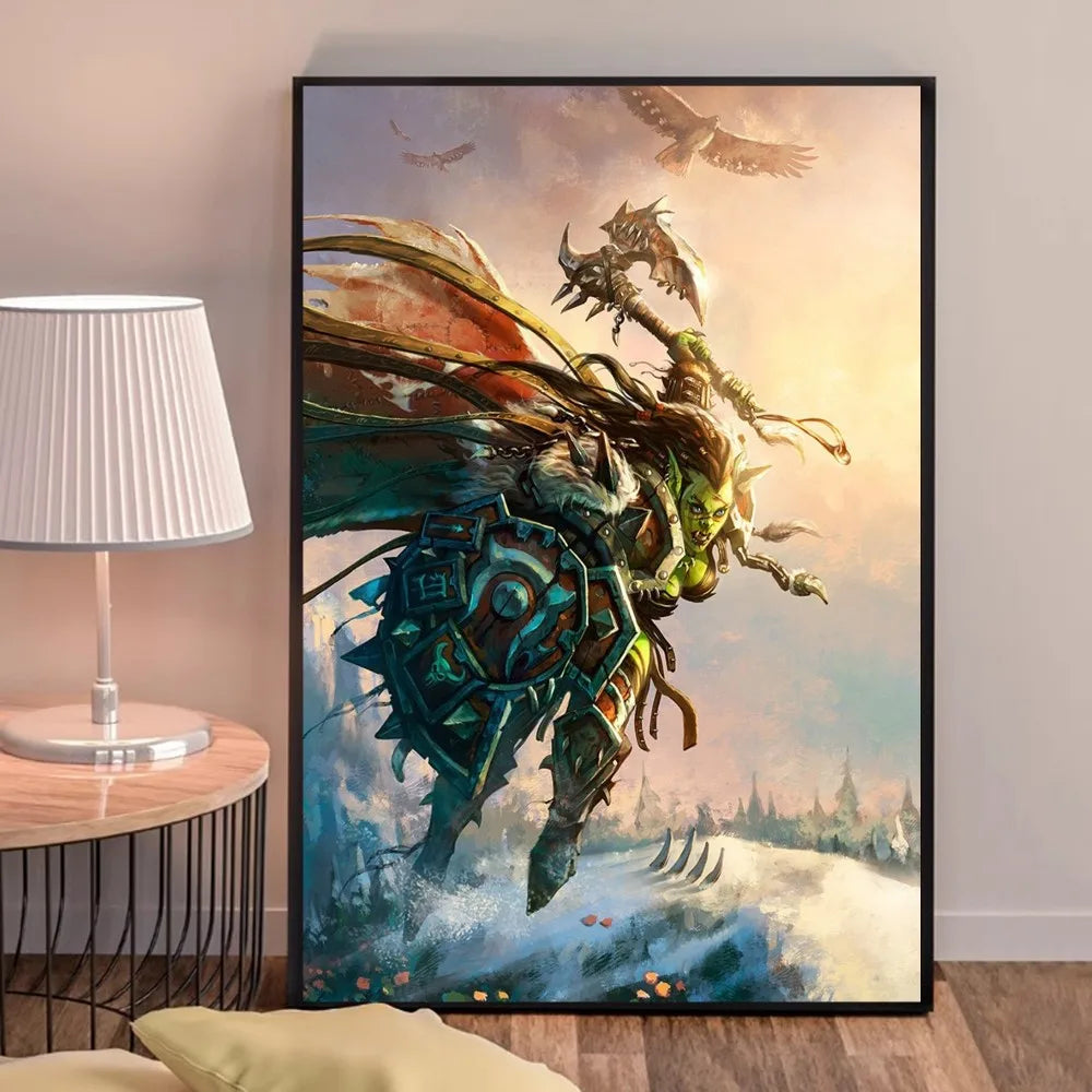 World of Warcraft-spilplakat – udskrifter og plakater i god kvalitet – plakat i HD-kvalitet – vægkunst – maleri – studie – boligindretning