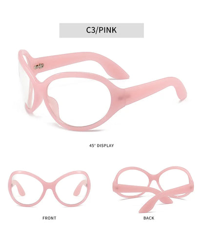 2026 Oversized Oval Sunglasses Goggle Women Men Luxury Brand Designer Sun Glasses Female Big Frame Y2K Eyeglasses De Sol Oculo