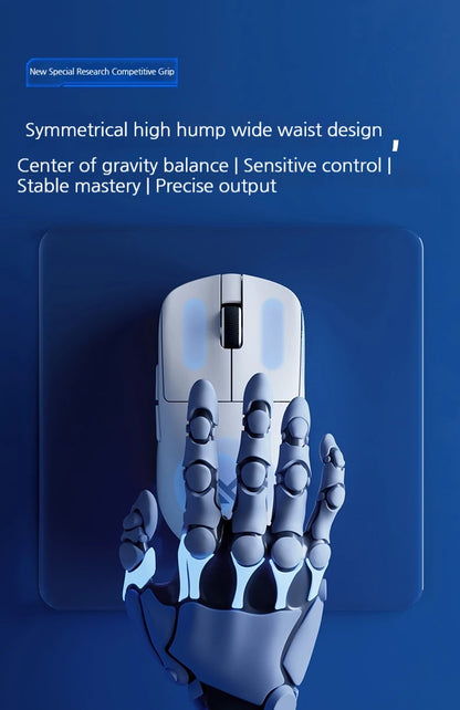 MCHOSE L7 Ultra+ Medium Large Hand Mouse Game E-Sports PAW3950 Wireless Three Mode Lightweight Office Dual-Drive Computer Mouse
