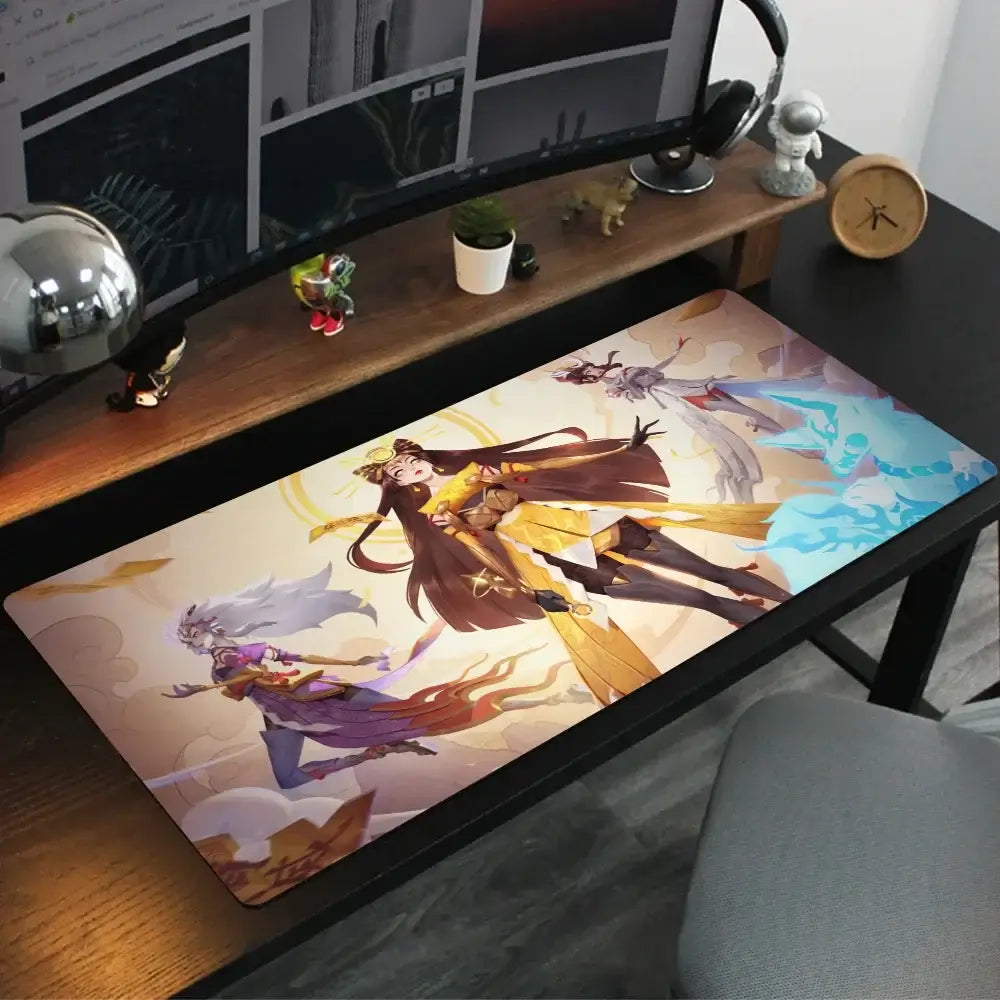 Amaterasu Kiriko Overwatch Mousepad Mouse Mat Desk Mat With Pad Gaming Accessories Prime Gaming XXL Keyboard Pad Padding Mat