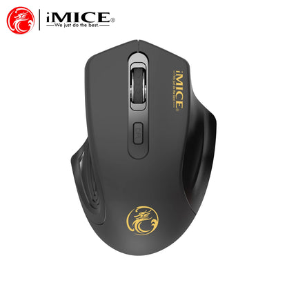 Silent 2.4G USB Wireless Mouse Battery Style Optical Tracking Computer Mice Receiver Soundless Mice For Office Laptop iPad Mac