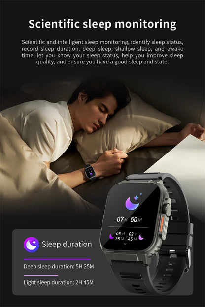 LIGE 600mAh New Ultra Smart Watch Men Bluetooth Call TWS Local Music Sport Clock 1.96'' IP68 Waterproof Relógio Smartwatch Women