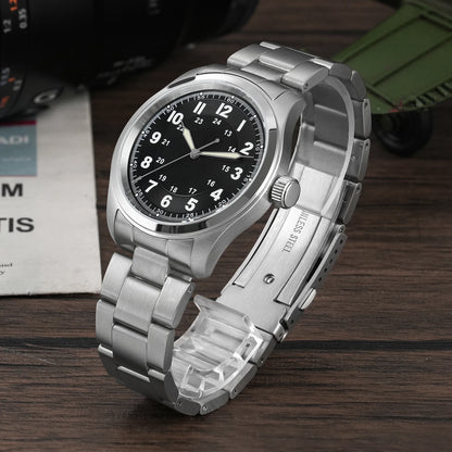 Militado ML08 Quartz Watch Ronda 515 Movement Domed Sapphire Wristwatch BGW9 Luminous 10Bar Waterproof 38mm Men Watches