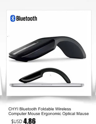 Bluetooth Wireless Arc Touch Mouse For Microsoft PC Laptop 1200DPI Optical Folding Mouse Slim Notebook Gaming Computer Mice