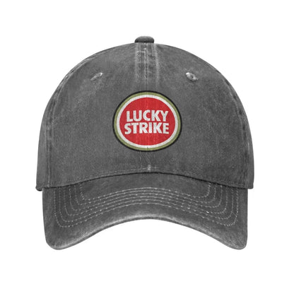 Lucky Strike Letters Troye Sivan Musik Sport Retro Cowboy Tvättade basebollkepsar Herr Denim Street Tide-hatt Vandring Herr Dad Cap