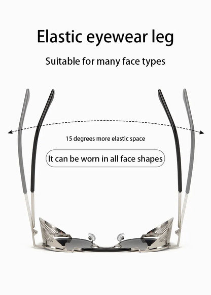 2023 Steampunk Side Wind Proof Mesh Flip Round Metal Sunglasses