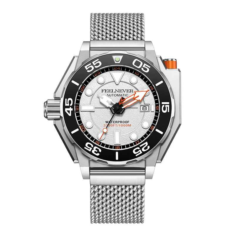 FeelNever Top Brand Luxury Automatic Watch For Men Fashion Business Watch Men Military Waterproof Men's Mechanical Wristwatches