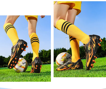 Chaussures de football pour enfants TF Turf, bottes de football respirantes, légères, antidérapantes, pour garçons et filles, chaussures de football pour entraînement en extérieur.
