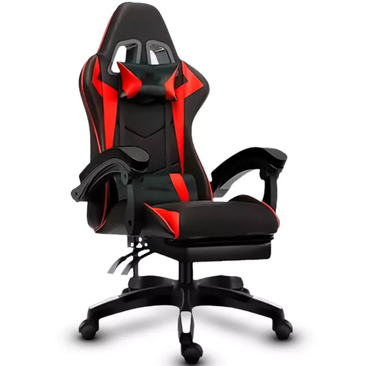Chaise de jeu ergonomique à dossier haut avec repose-pieds, chaise de bureau inclinable réglable pour joueurs PC, chaise de bureau pour ordinateur, chaise de course