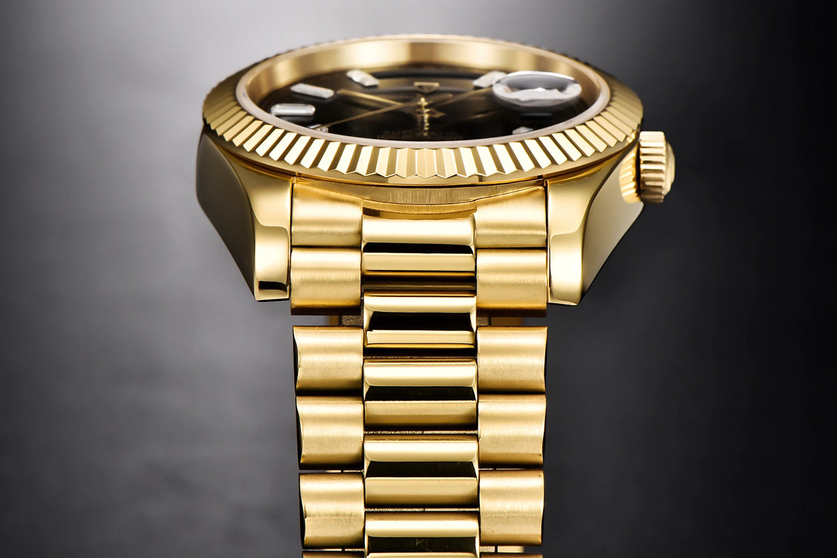PAGANI DESIGN Luxe herenhorloge met saffierglas, lichtgevende wijzers, roestvrij staal, week- en datumweergave, mechanisch, waterdicht, ST16 herenhorloge
