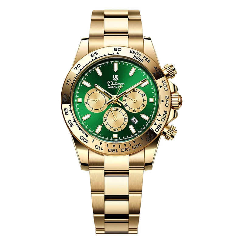 2026 NEW Automatic Mechanical Watch Man Silver Business Casual 3ATM Waterproof Multi-functional Men's Watches