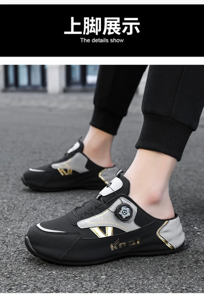 Platform Sneakers with Breathable Trendy Mesh for Summer, New Men's Sports and Leisure Shoes in Large Sizes 39-48